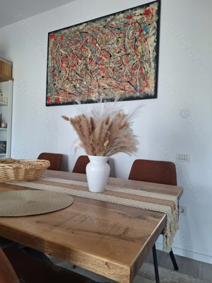 Tablou pictat manual, original, oferta, ocazie, stil Pollock - imagine 2