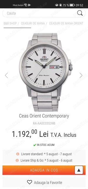 Ceas orient automatic nou - imagine 5
