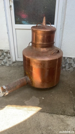 cazan rachiu de cupru nou cu evacuare 