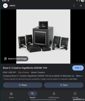 sistem audio 5.1 creative G550W