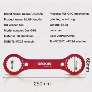 Cheie butuc pedalier Shimano Hollowtech II sau Sram DUB BSA bicicleta - imagine 3