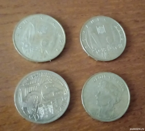 4 monede de 50 bani, rare, Romania 