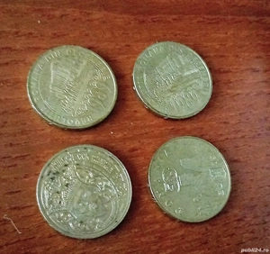 4 monede de 50 bani, rare, Romania  - imagine 3