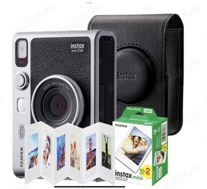 Aparat foto instant Fujifilm Mini Evo Brown + Film Mini 2x10 + husă+ consumabile