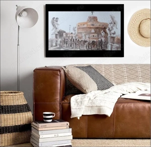 Castelul Ingerilor - acuarela semnata (1)