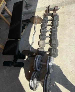 Vand gantere, discuri, bara, banca (separat sau impreuna) - imagine 2