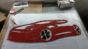 Tablou mozaic ceramica 2 Fast 2 Furious hand made 76*116 cm 