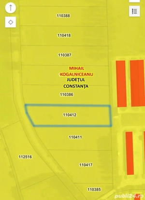 Teren 5000 mp. în intravilanul comunei Mihail Kogälniceanu