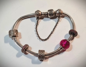 Bratara PANDORA cu sistem de siguranta, veche, din argint (S925 ALE), FRANTA