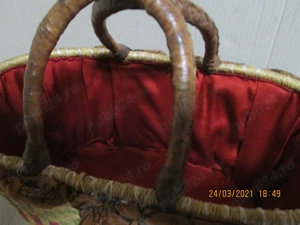 Cos de cumparaturi, artizanal, cu imbunatatiri hand-made - imagine 2