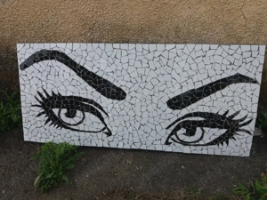 Tablou mozaic ceramica Privire hand made Trenkart