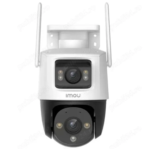 Camera IP rotativa exterior Wi-Fi, 5+5MP, lentila duala, sirena, auto smart tracking, IR 30m, lumina