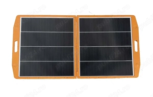 Panou solar Fotovoltaic Portabil și Pliabil 120W pentru Camping Pescuit Drumeții Solmax cu 2 incarca