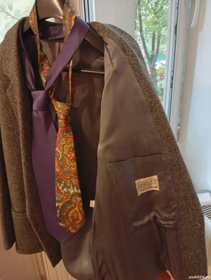Sacou bărbați purtat de câteva ori și 2 cravate noi matase plus