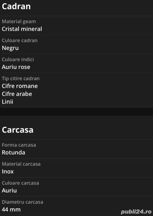 Ceas auriu Fossil - imagine 2