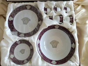 Versace  Da Vinci  Serviciu de masă din porțelan aur de 24 de carate - imagine 2