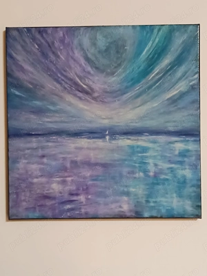 Vând Tablou pictat manual in culori acrilice pe panza întinsă pe cadru de lemn