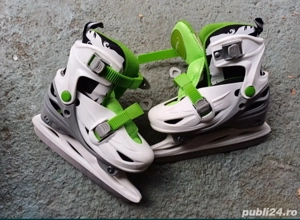 patine reglabile verde cu alb