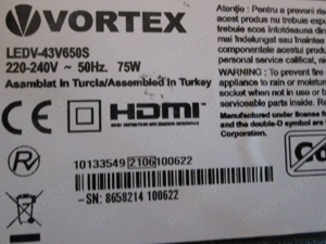T-CON NEMUS N2TP430FHDLV2D-F-F6, recuperat dintr-un tv led VORTEX LEDV-43V650S functional - imagine 3