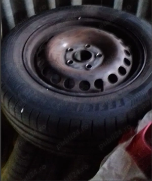 4 cauciucuri vara Goodyear DOT 24/2017, cu 5-6 mm ramasi + 4 Jenti VW 195/ 65/ R15