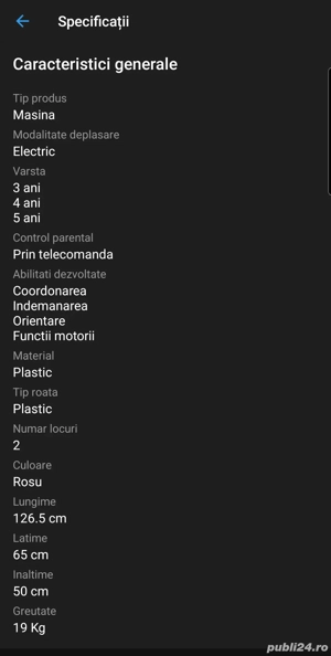 Mașinuța electrica copii