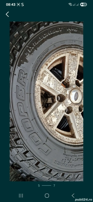 jante anvelope Ford Ranger Mazda B2500  nissan nisan navara 31x10.50 R15 - imagine 3