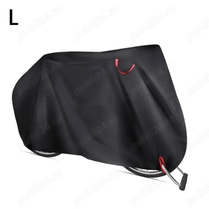 Prelata husa motocicleta neagra puf interior L 220x125x90cm impermeabila. Protejeaza impotriva soare - imagine 4