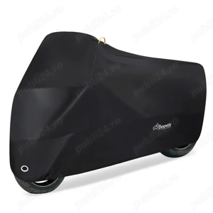 Prelata moto husa motocicleta neagra XXL puf interior 245x125x105cm impermeabila. Protejeaza impotri - imagine 8