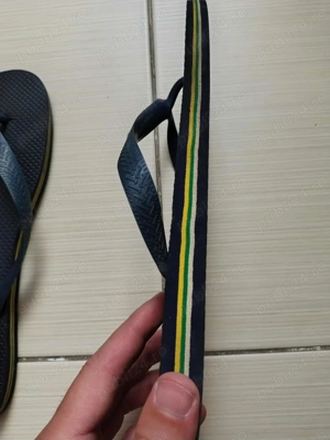 Papuci plaja Havaianas slim Unisex Brazil Flip Flop Rubber Slipper EU Size 43-44 US 11 12 - imagine 2