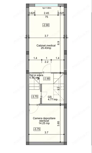Spatiu medical, 145 mp utili, D+P, la cheie, zona centrala! - imagine 5