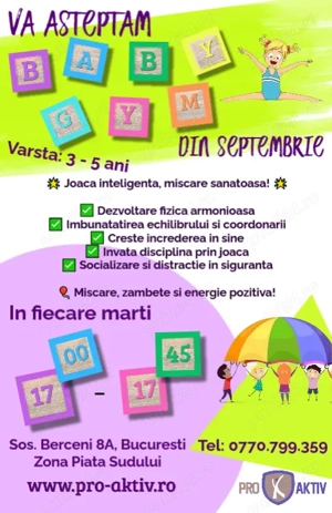 Cursuri de gimnastica ritmica Bucuresti