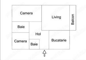 Apartament 3 camere Dambovita decomandat amenajat centrala proprie