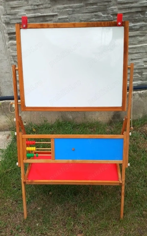 Tablă educativă mare cu două fețe pentru copii