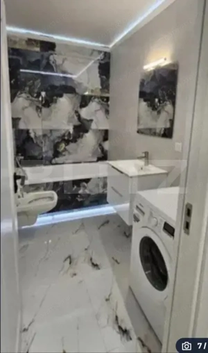 Apartament 2 camere Lux, ultrafinisat, mobilat complet, terasa 12mp, la cheie. - imagine 5