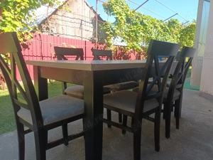 Scaune si mese lemn masiv  - imagine 5