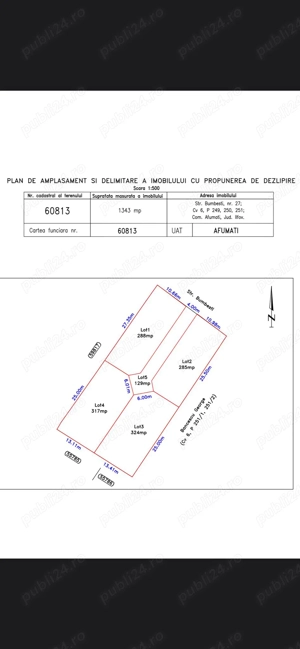 4 loturi circa 300mp fiecare in Afumati Ilfov, toate utilitatile, asfalt, zona de case - imagine 3
