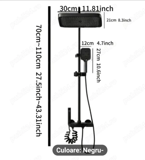 Set Coloană de Duș Premium cu Design Elegant  Negru 