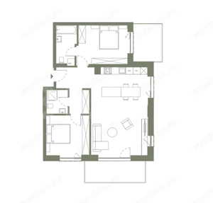 comision zero! ERA by Hexagon apartament 3 camere, 2 bai, 80 mp, finisat - imagine 2