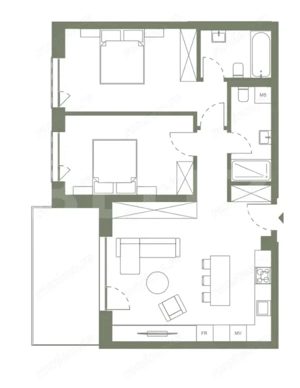 Comision zero! ERA by Hexagon apartament 3 camere, 2 bai, 72,7 mp - imagine 2