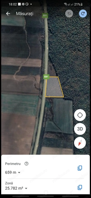 Vand teren intravilan 25488 mp KM 57 A1 front 180 m - imagine 2