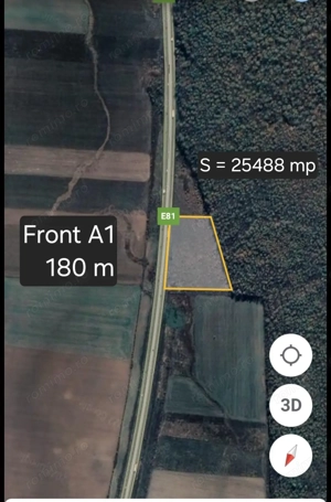 Vand teren intravilan 25488 mp KM 57 A1 front 180 m