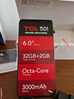 Vand Telefon mobil TCL 501, 2GB RAM, 32GB, 4G, Prime Black    