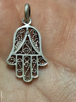 Mana Fatimei-Pandant din argint-in filigran - imagine 2