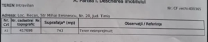Teren intravilan 743 mp în Recaș   18 ml front stradal, utilități la poartă, zonă liniștită - imagine 3