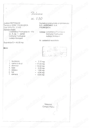 Vand apartament cu 2 camere din caramida in localitatea frumusica, judetul botosani - imagine 2