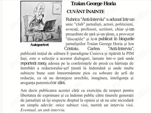 Carte ANTI-INTERVIU recomandata de jurnalistul Ion Cristoiu