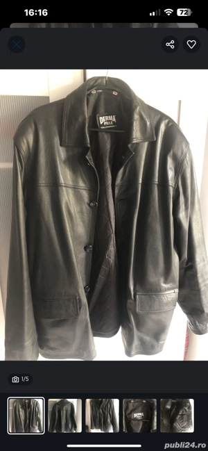 Vand  Geaca de Piele Barbati - imagine 3