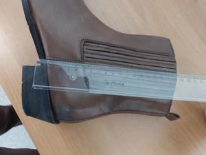 Ghete Cowboy piele naturală - măsura 46 (12 US) toc bloc 5cm  - imagine 3