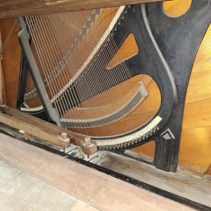 Pianină Barthol Berlin, clape din fildeș în stare de funcționare  - imagine 5