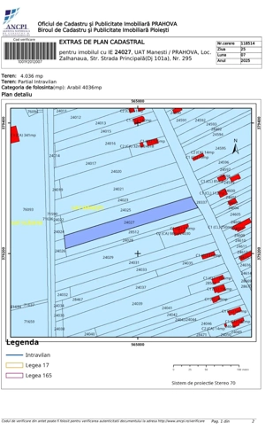 Teren intravilan  Prahova  Zalhanaua, Mănești   4036 mp
